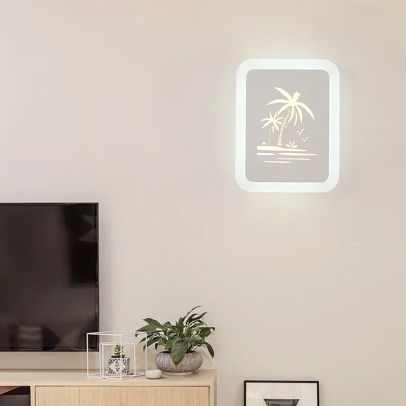 YOOK светодиодная настенная лампа акриловая спальня для прикроватной лампы