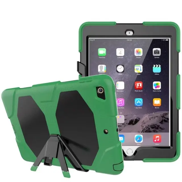 Ударопрочный силиконовый чехол Mini 1 2 3 Stand + PC для IPad 1/2/3 Tablet Shell Hybrid Armor