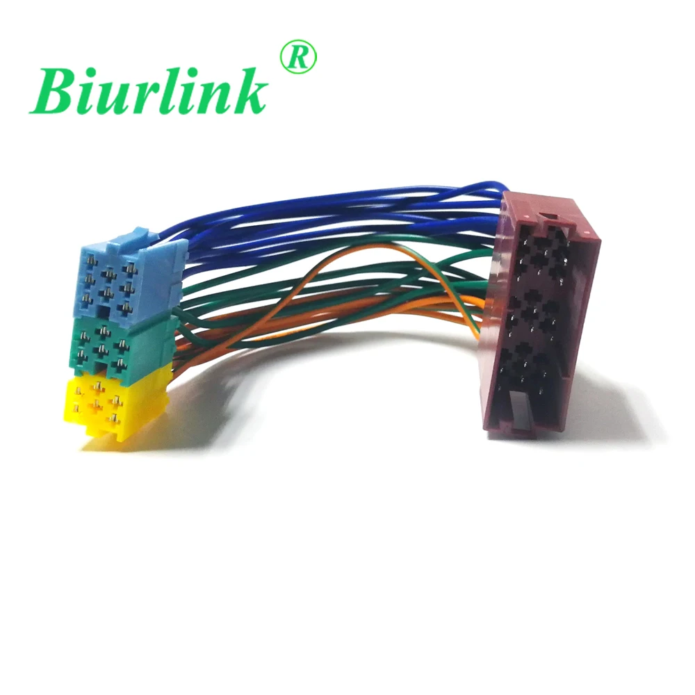 Biurlink Автомобильный CD Жгут кабель адаптер мужчин и женщин Мини ISO 20 Pin разъемы для Volkswagen Blaupunkt Becker концертный