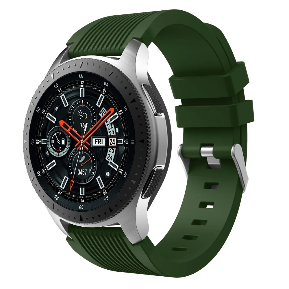 Для samsung galaxy watch 46 мм из нержавеющей стали | силиконовый ремешок для часов спортивный сменный Браслет 22 мм ремешок для часов gear S3