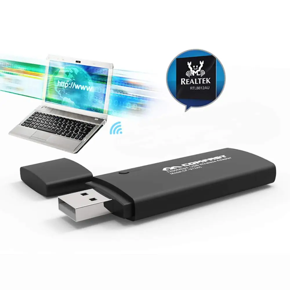 COMFAST беспроводной 1200 Мбит/с WiFi адаптер USB 3,0 двухдиапазонный 2,4 г/5,8 Г шейные адаптеры для настольного компьютера ноутбука совместимы с Windows MAC OS