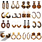 Женские длинные висячие серьги XIYANIKE, с леопардовым принтом черепахового цвета из акрила и уксусной кислоты