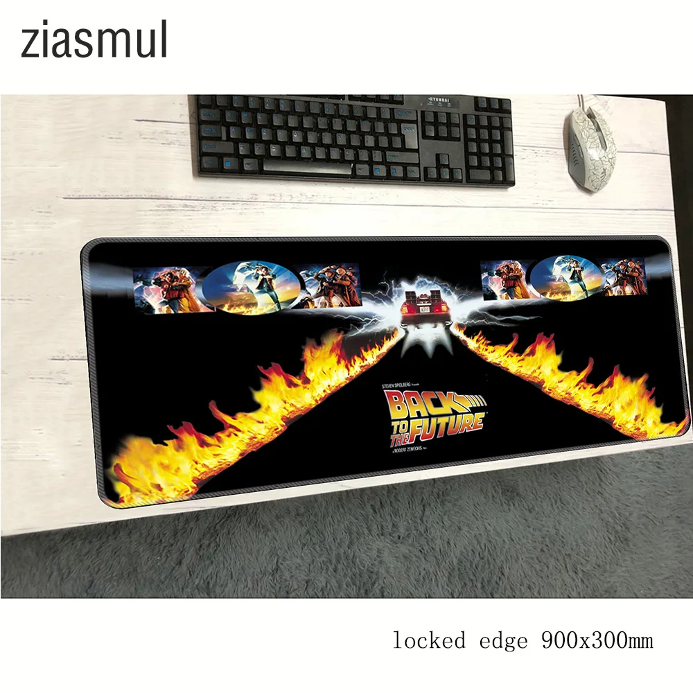 Назад в будущее коврик для мыши gamer anime 900x300x2 мм notbook игровой большой толстый PC