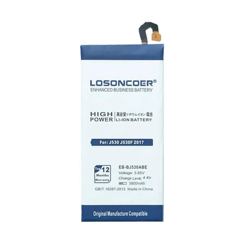 LOSONCOER EB-BJ530ABE 3800mAh For Samsung J530 J530F J530G 2017 J530L J5 Pro J530S J530K J530F/DS Smart Phone Battery | Мобильные