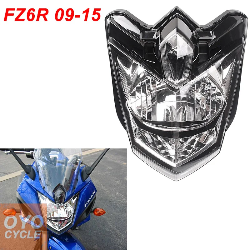 

For 09-15 Yamaha FZ6R FZ 6R FZ-6R Motorcycle Front Headlight Head Light Lamp Headlamp Assembly CLEAR 2009 2010 2011 2012-2015