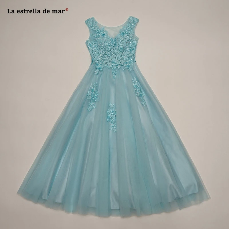Robe demoiselle d'honneur courte2019 новое платье подружки невесты из тюля с глубоким вырезом и бусинами трапециевидной формы бирюзового и серого цвета