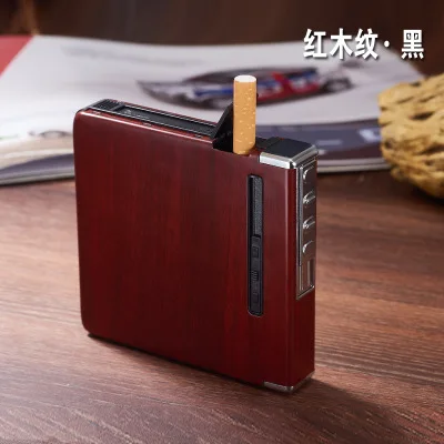 20 Алюминиевый сплав Автоматический чехол для сигарет usb зарядка зажигалка Прикуриватель - Цвет: No2