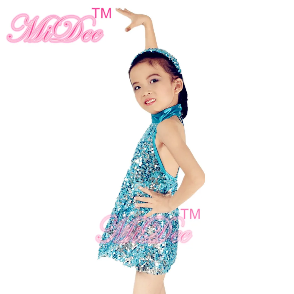 MiDee/танцевальные платья с пайетками джазовый костюм сольные танцевальные