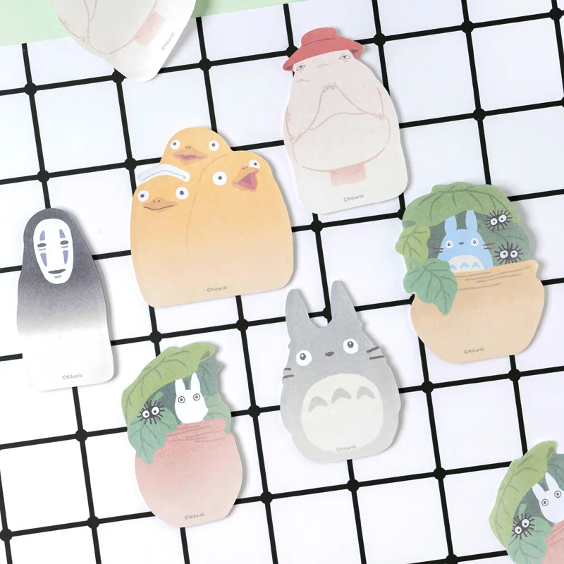 60 страниц Kawaii Totoro блокноты для заметок Sticky Notes школьные канцелярские принадлежности для офиса