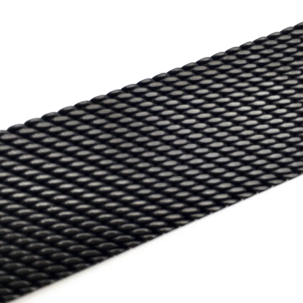 Черный Milanese Loop 316L нержавеющая сталь Ремешок из искусственной кожи ремешок для Apple iWatch 42 мм 38 40 44