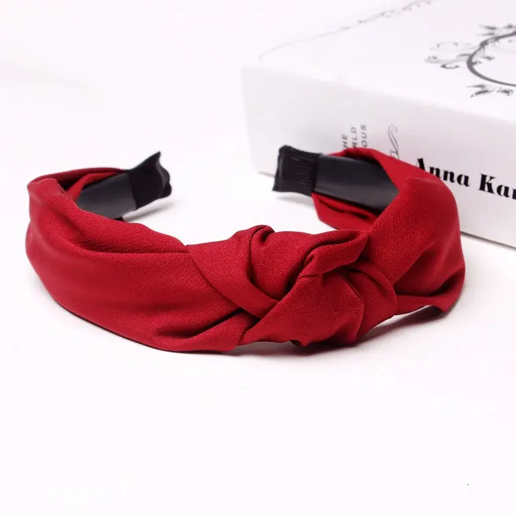 Повязка на голову с бантом женская модный тканевый бандаж аксессуар для волос