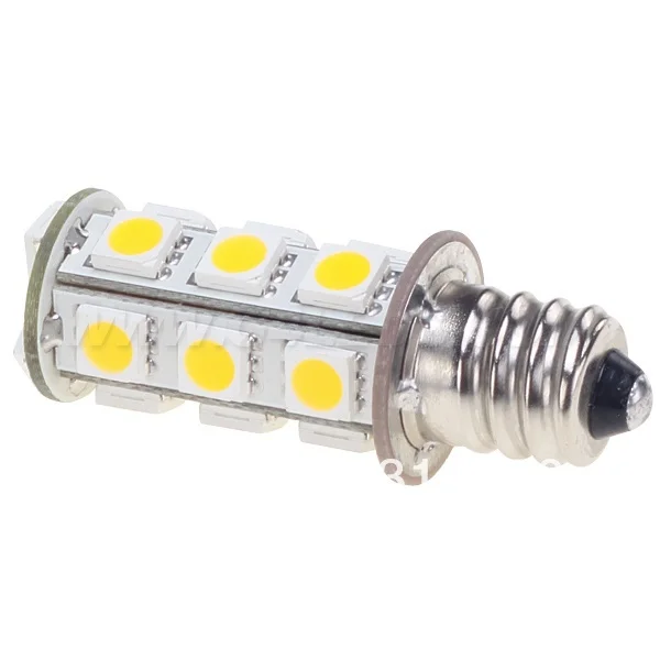 5 шт./лот светодиодные свечи E12 лампочки 18 шт 5050 SMD 12V теплый белый Авто домашнее
