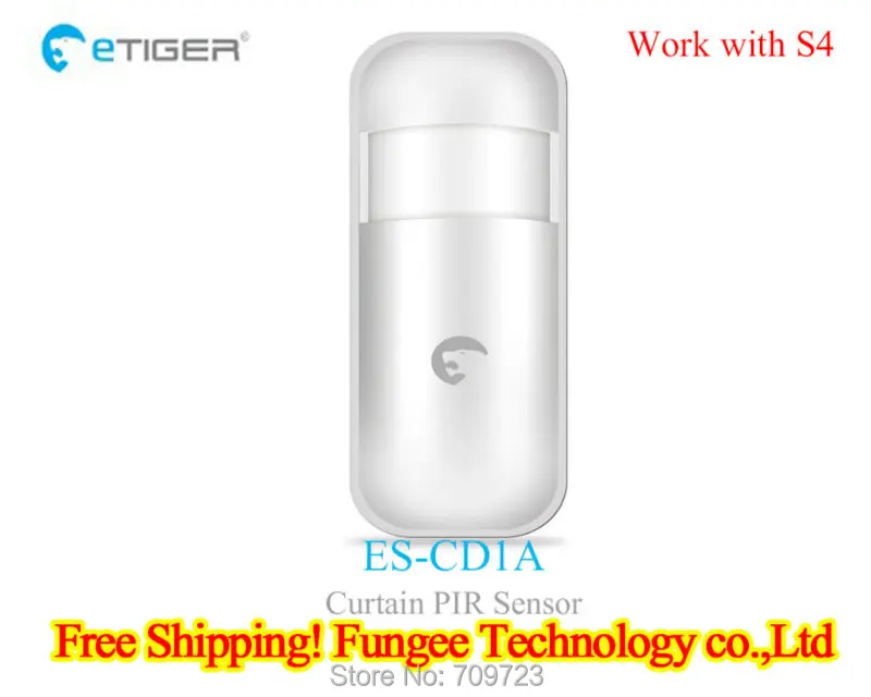 Горячие Продажи etiger беспроводной Занавес детектор движения ES CD1A работать с S4