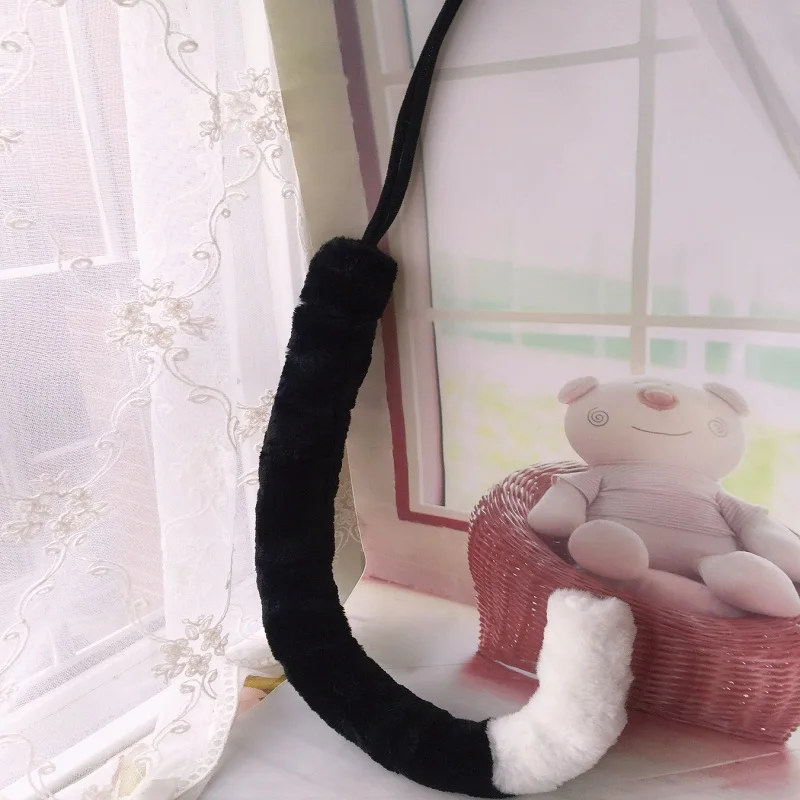 Party white Cosplay Costume black Anime Cat Tail 70 cm Wire inside cos Cute Sexy Women Girls Party Christmas Easter