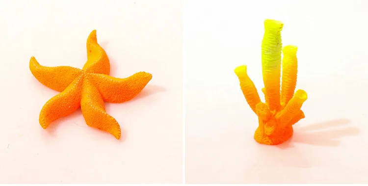 Украшение для аквариума ракушка коралловый камень Морская звезда рокерия моделирование водная трава смола цветок рыба танк украшение