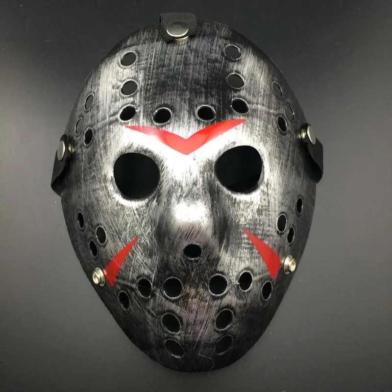 

Vintage Silver Color New Make Old Cosplay Halloween Jason Voorhees Mask Hockey Festival Party Masquerade Mask