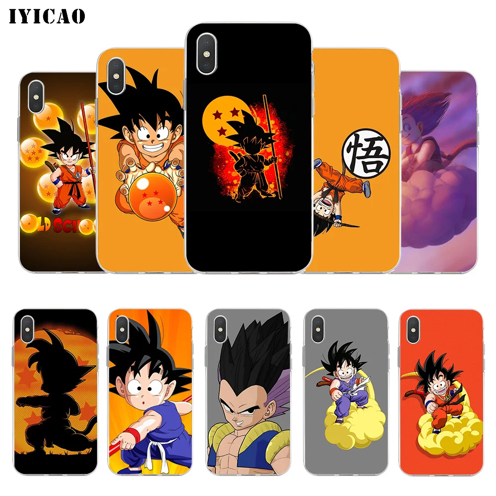 IYICAO kid Goku Dragon ball Мягкий силиконовый чехол для телефона iPhone X XR XS MAX 6 6s 7 8 Plus 5 5S SE TPU |