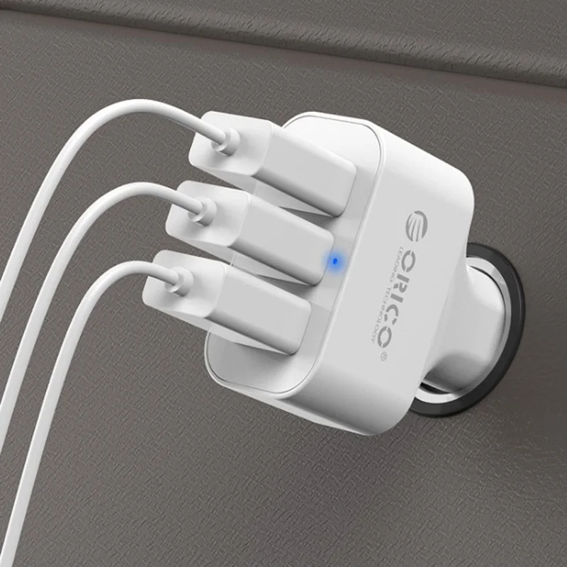Автомобильное зарядное устройство быстрое прикуриватель 3 порта Usb разветвитель