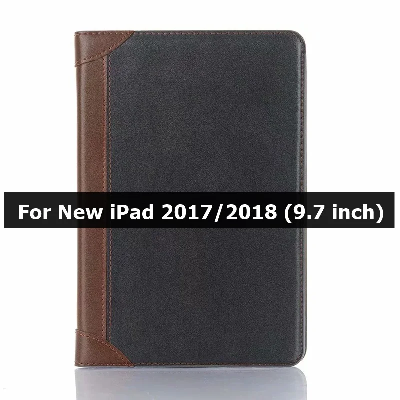 Black Gray C Чехол для iPad Air 1 Air 2 5th 6, iPad 9,7, Чехол для iPad Pro, смарт-кожаный чехол с подставкой для карт, чехол kimTHmall - Цвет: Black Gray C