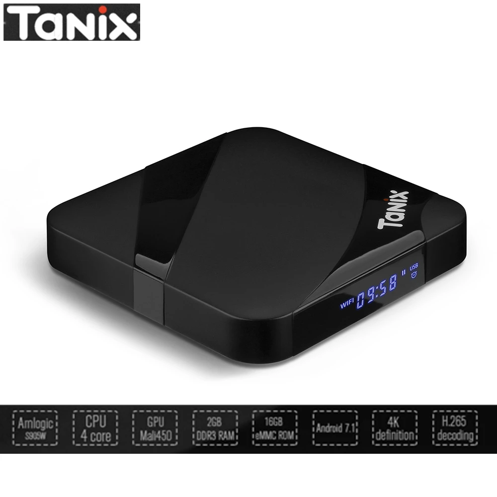 Tanix TX3 Max Amlogic S905W Android 7 1 ТВ коробка Новый Алиса ux 2 3m ГБ 16 4 ГГц Wi Fi К 100 Мбит/с LAN Bluetooth