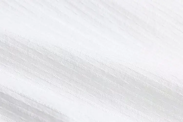 4XL Плюс Размер Женская одежда с o-образным вырезом весенние женские топы и блузки жемчужный принт девять четверти рукав белая рубашка в полоску