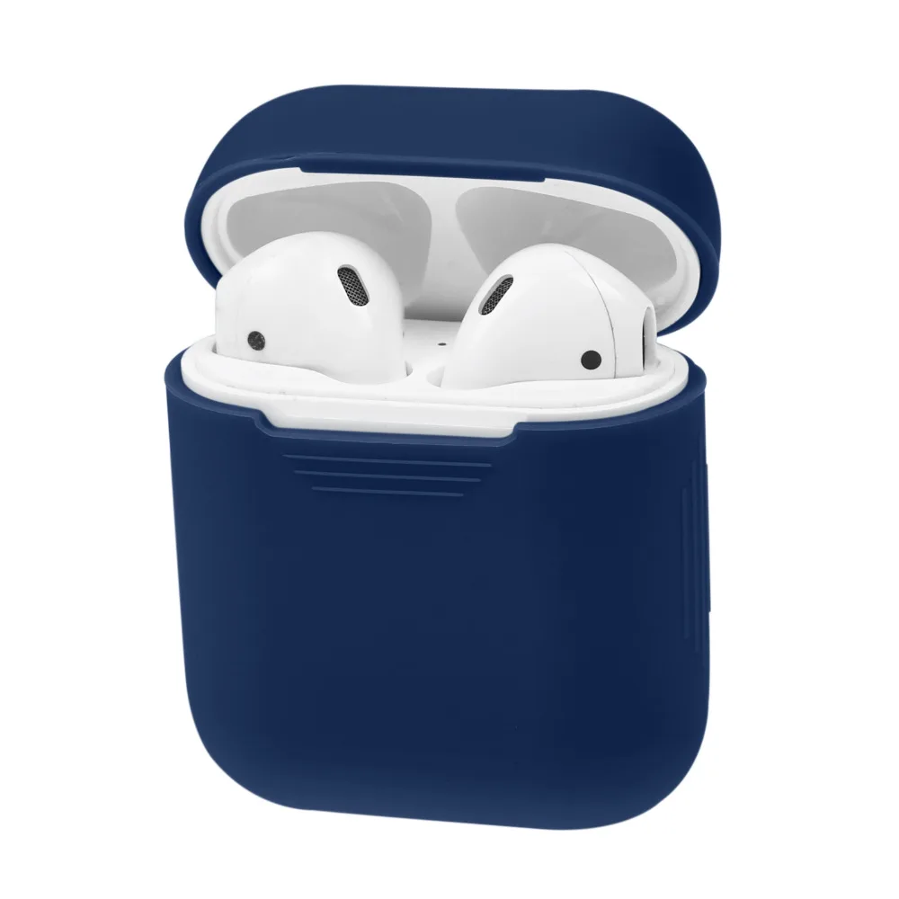 Силиконовый ударопрочный защитный чехол для Apple AirPods настоящий беспроводной