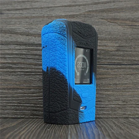 black blue Чехол с текстурой кожи для SMOK, набор видов 230 Вт, бокс мод, защитный силиконовый резиновый чехол - Цвет: black blue