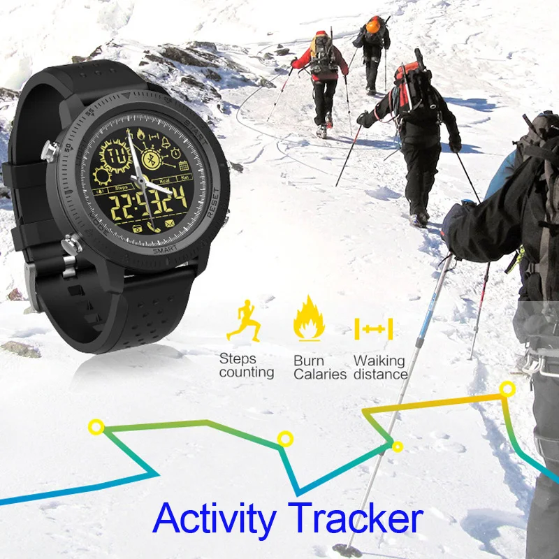 NX02 Смарт-часы мужские часы трекер Smartwatch IP68 Водонепроницаемый напоминание о