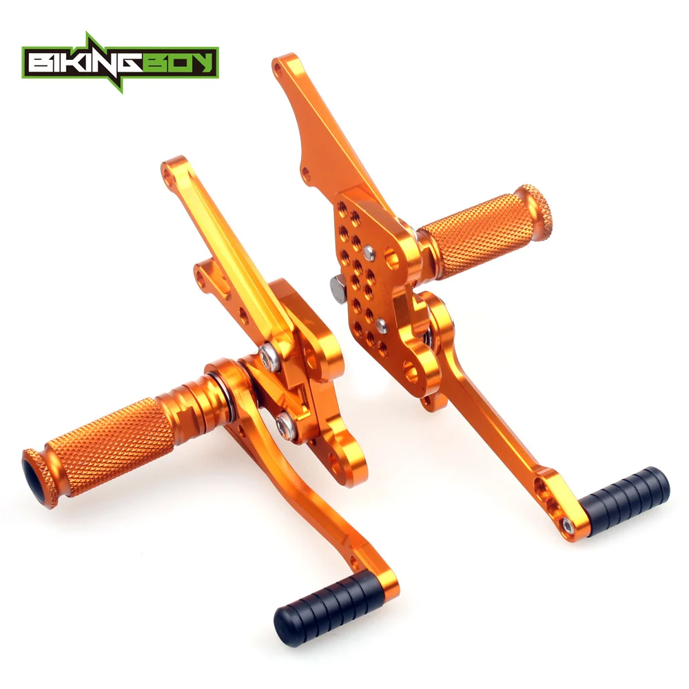 BIKINGBOY ЧПУ Регулируемая подножки подножек ног сзади Устанавливает Rearsets для KAWASAKI