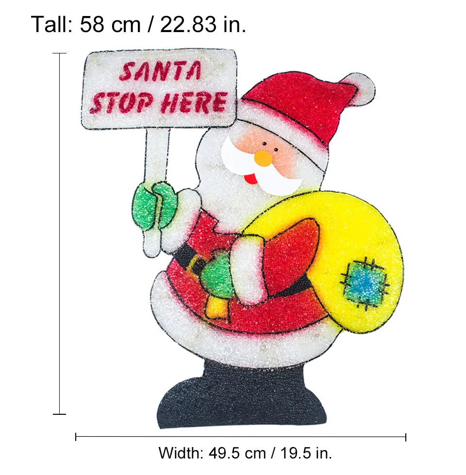 24V Рождество Санта Клаус EVA атмосферный свет-22,83 дюймов. Tall navidad светодиодное украшение Рождественские огни Открытый водонепроницаемый