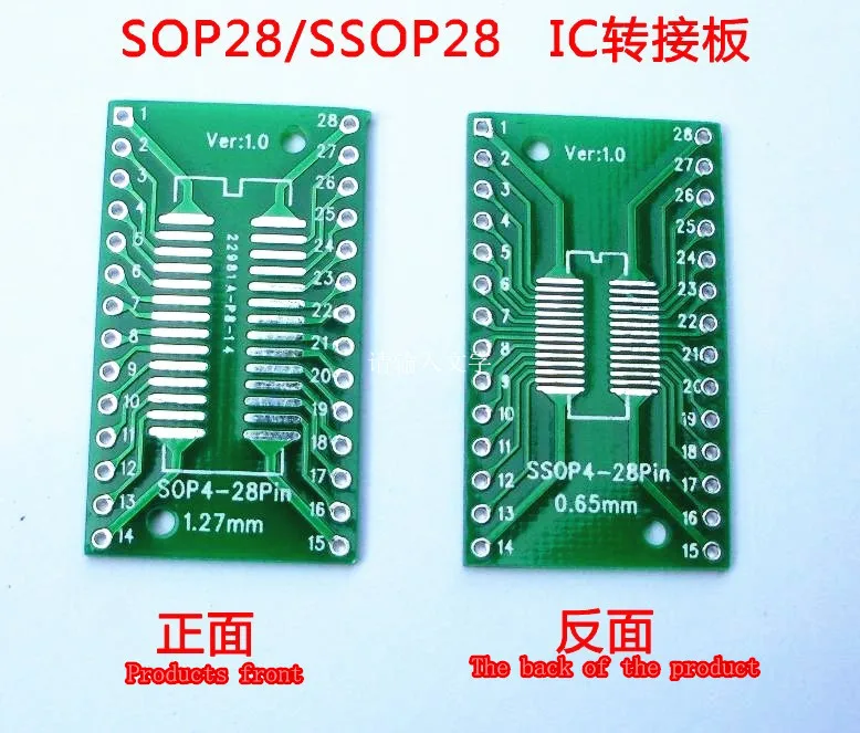 

SOP28 adapter plate, SSOP28 turn DIP28 TSSOP28, SSOP28 to DIP28 TSSOP28,SMD DIP switch, DIP adapter plate
