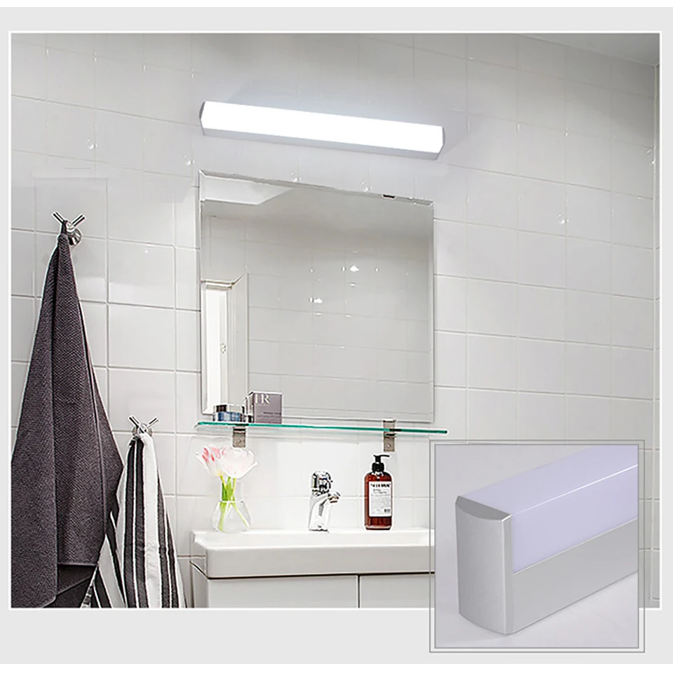 

Xsky Modern Bathroom Lights Vanity LED Light 12W 25CM 16W 40CM 22W 55CM 85-265V Front Mirror Toilet Wall Lamp Fixture Waterproof