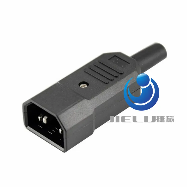 Новое поступление черный 3 Pin IEC 320 C C14 штекер Rewirable Мощность разъем ac 250 В/10A 50