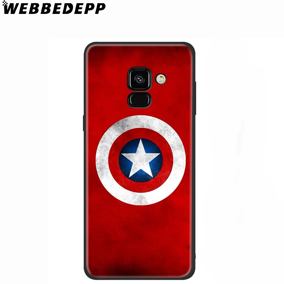 WEBBEDEPP Captain America Caps силиконовый чехол для Samsung Galaxy A3 A5 A6 A7 A8 A9 A10 A20 A30 A40 A50 A70 M10 M20 M30 |