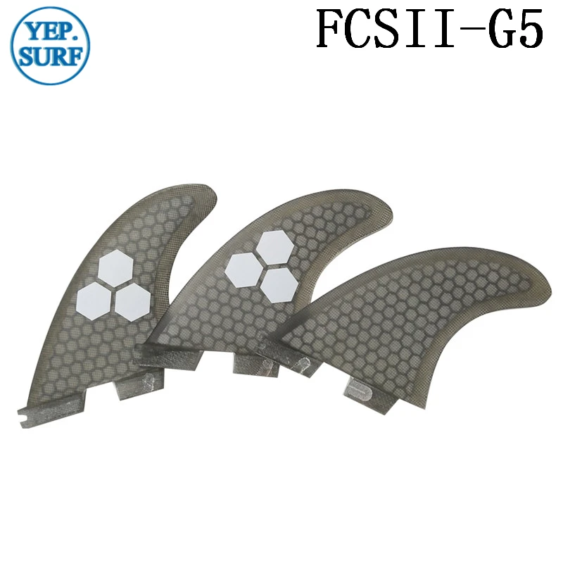 Плавники для серфинга FCS2 G5 Fin сотовый плавник доски серого цвета Серфинг Quilhas