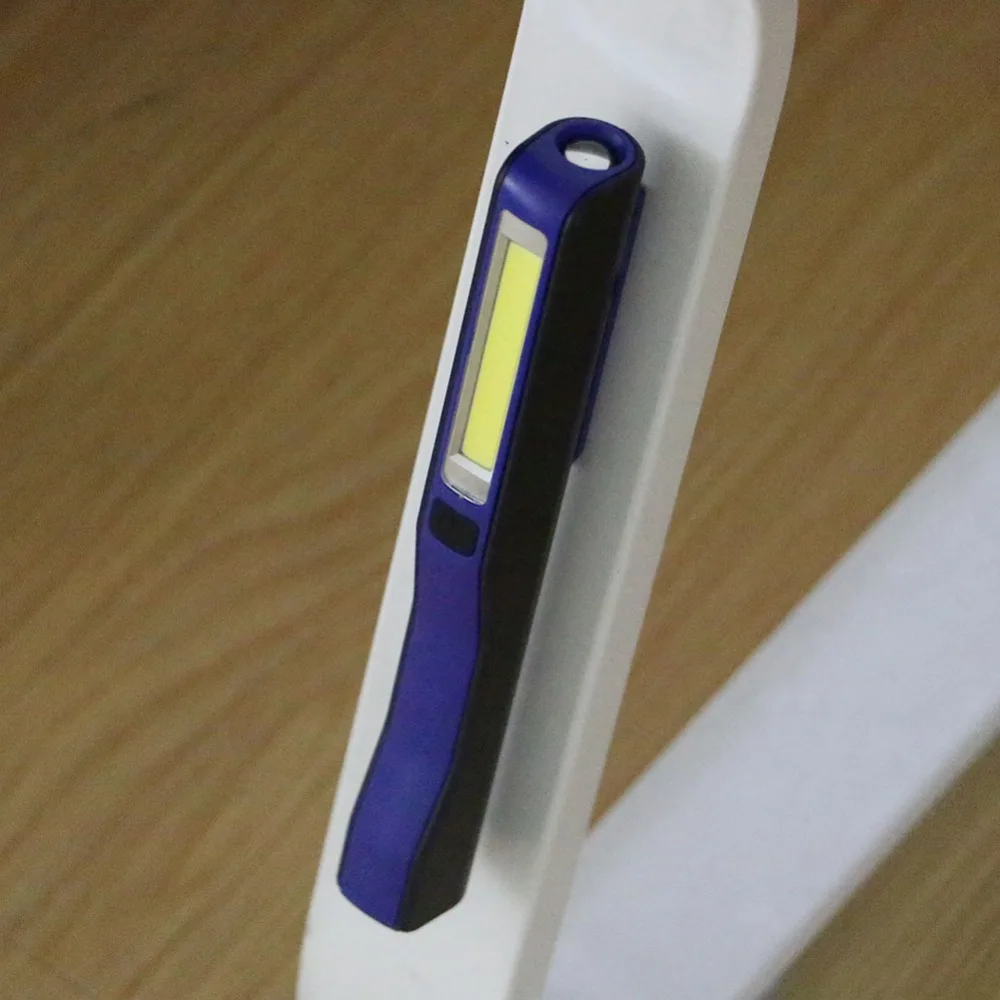 Мини лампа для осмотра с COB светодиодами зарядка через USB магнитный зажим ручки