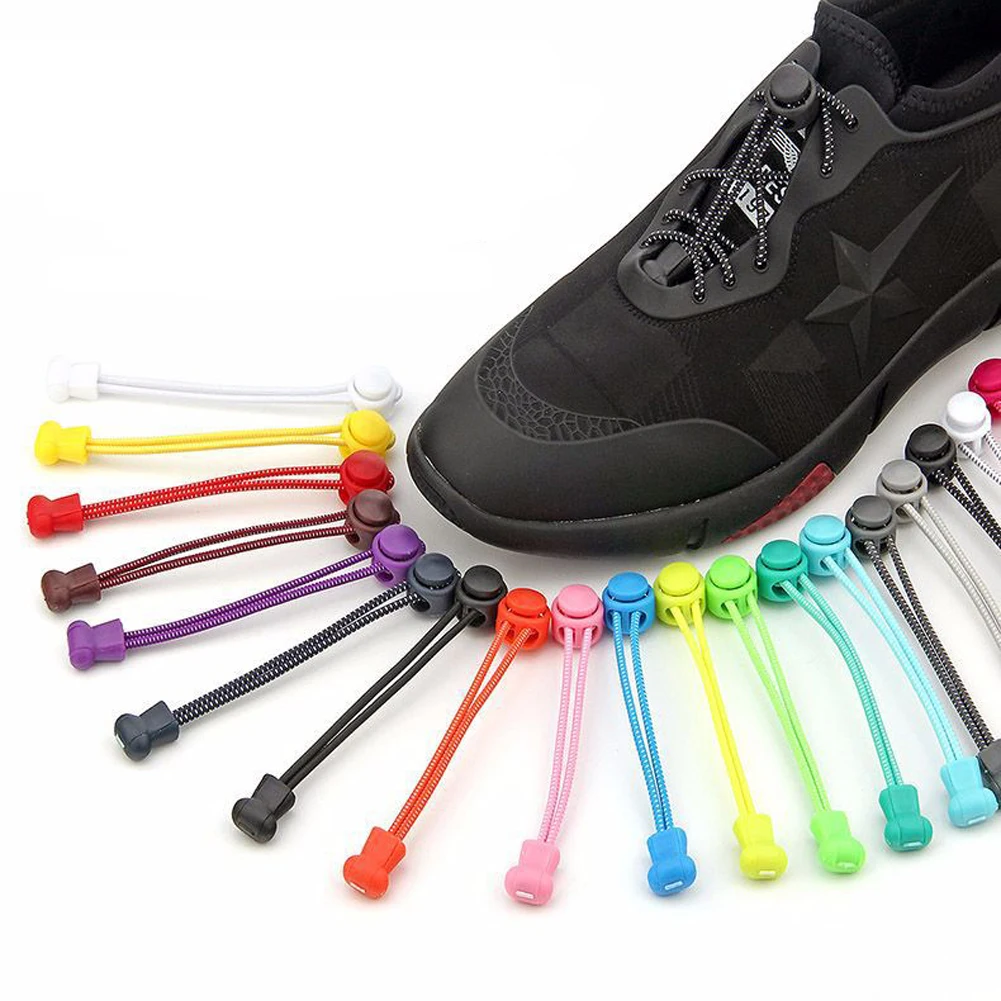 

YJSFG HOUSE 100cm New Elastic No Tie Shoelaces Quick Lock Shoelaces Shoe Strings Colorful Lazy Shoe Laces