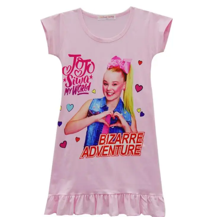 Г., Детская Пижама Jojo siwa для девочек, платье-ночнушка одежда для сна с героями мультфильмов ночная рубашка с принтом, пижама, милая Пижама принцессы, платье - Цвет: model 6