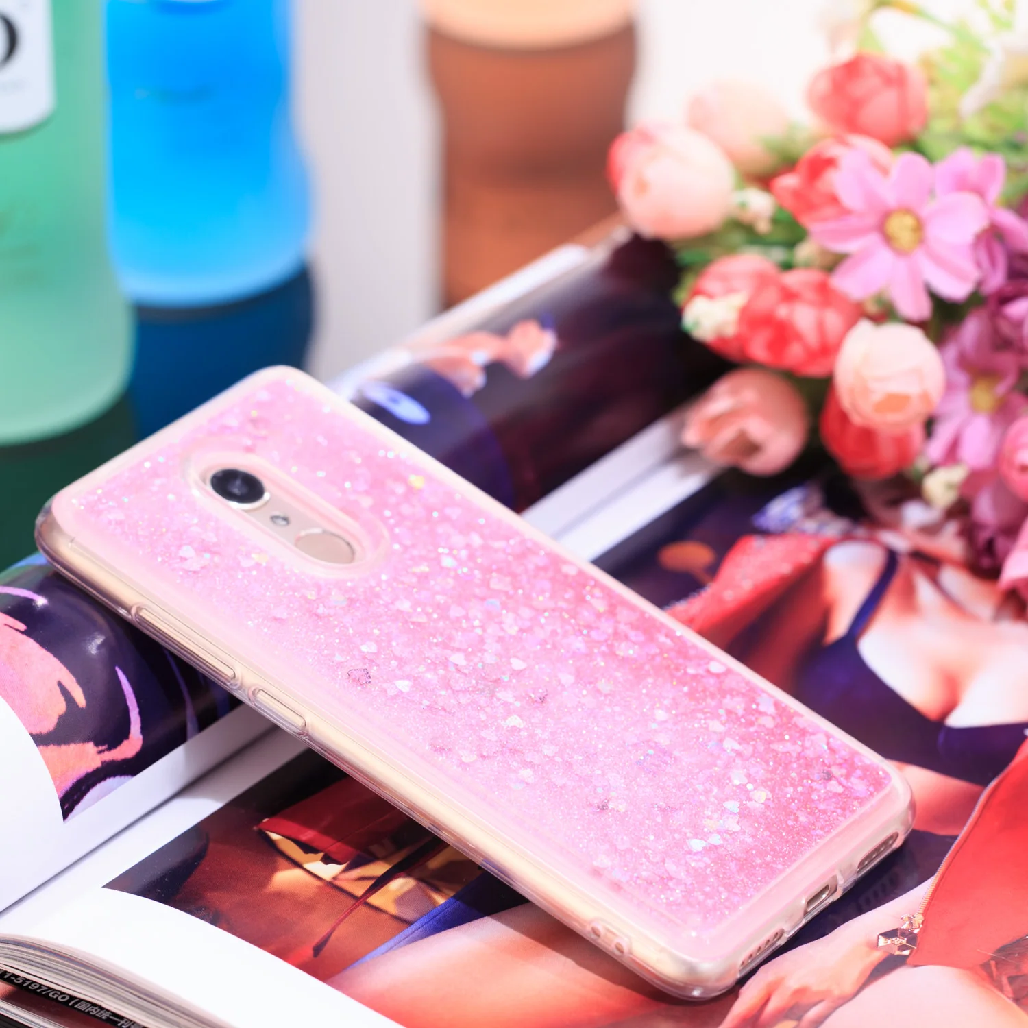 Шикарный Блестящий чехол для Xiaomi Redmi 5 мягкий силиконовый с кристаллами и