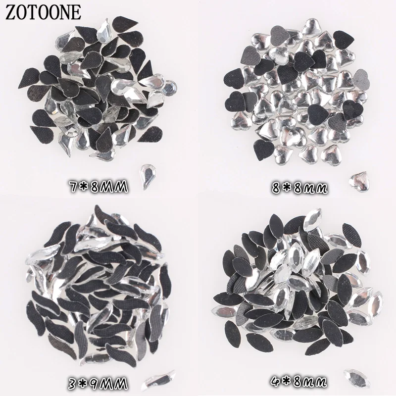 ZOTOONE 100 шт. сделай сам модные стразы с кристаллами горячая фиксация плоская задняя