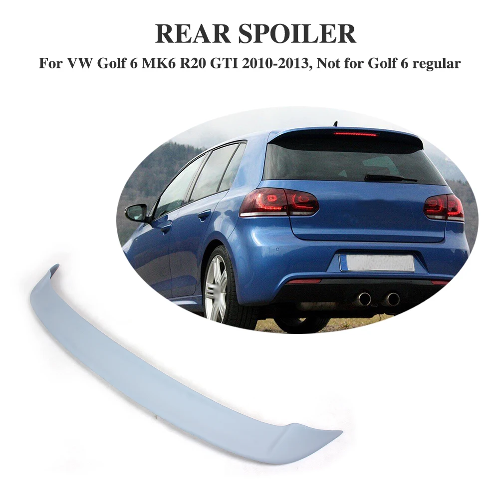 

Задний спойлер на крыло, крышу для губ для Volkswagen VW Golf 6 VI MK6 R20 GTI 2010-2013 FRP Неокрашенный Серый