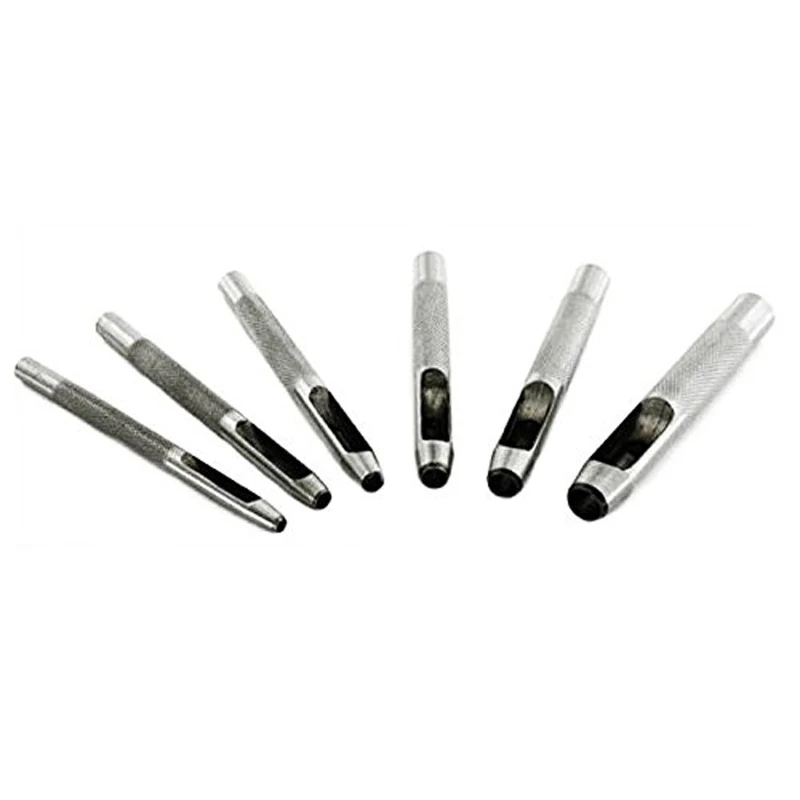 6 Pieces Set Hollow Hole Punch 3-4-5-6-7-8MM Leather Belt Paper Rubber Plastic Gasket Maker DIY Leathercraft Tools | Инструменты