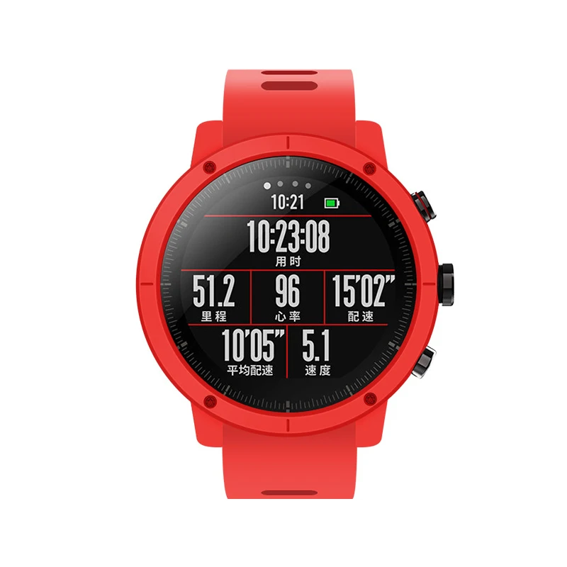 red PC защитный чехол для Xiaomi Huami Amazfit Stratos 2 2s Чехол для смарт часов полный защитный чехол s красочный чехол для часов - Цвет: red