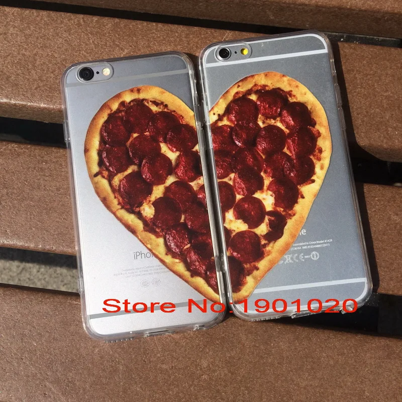 Высокое качество ТПУ + PC материал пиццы сердце BFF чехол для Iphone 7 плюс пара