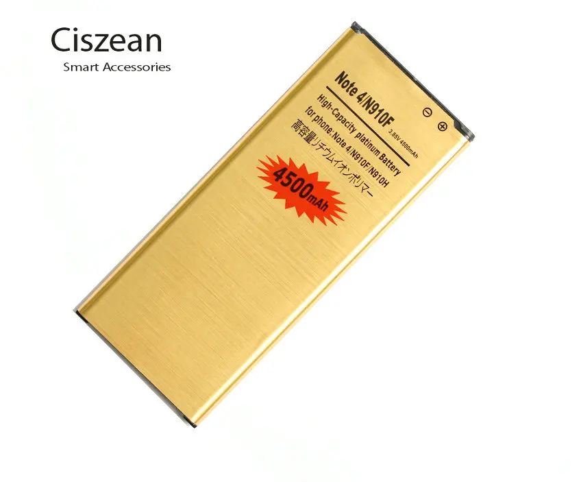 Сменный литий ионный аккумулятор для Samsung Galaxy Note IV 4 N910F N910H N910S N910U N910L 4500 мАч 1 шт. с