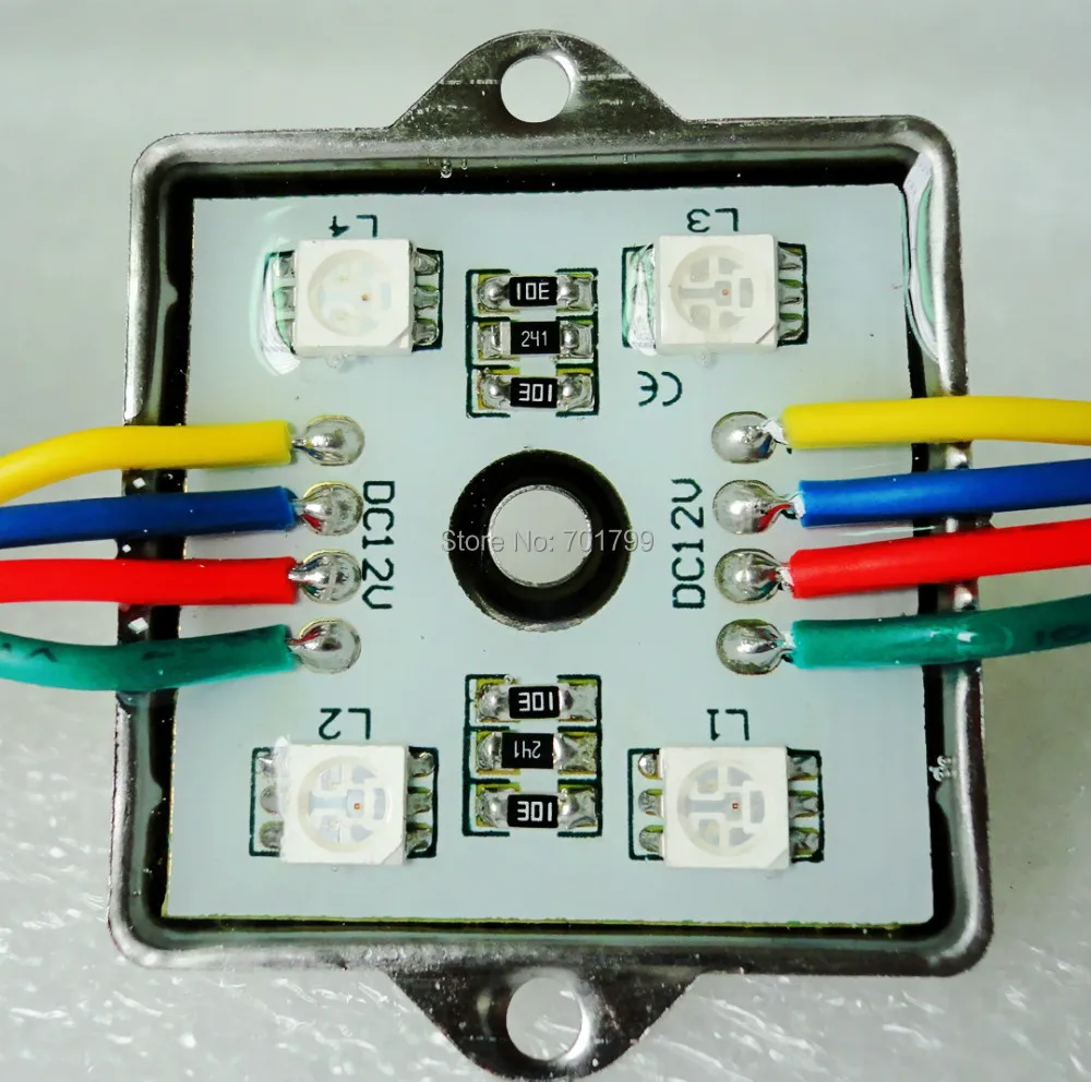 Модуль светодиодных лент RGB 5050 SMD 12 в пост. Тока 0 96 Вт 13 мм * 4 шт. светодиодов 20 шт.|led