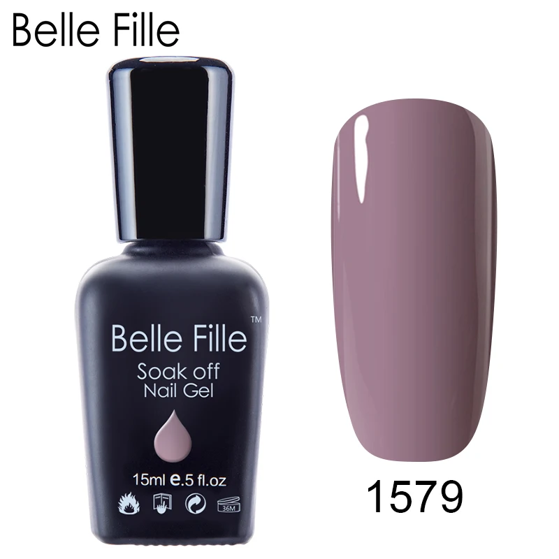 Belle Fille 15 мл Гель лак для ногтей вечерние макияж растворимый винно красный Маникюр