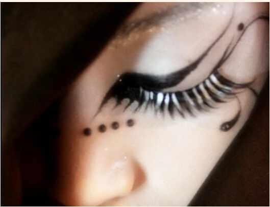 

Free Shipping 2014 fashion 1pairs/box makeup soft long tableaux false Eyelash