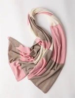 100 goat cashmere patchwork color plaid knit women scarf shawl pashmina 70x180cm retail wholesale