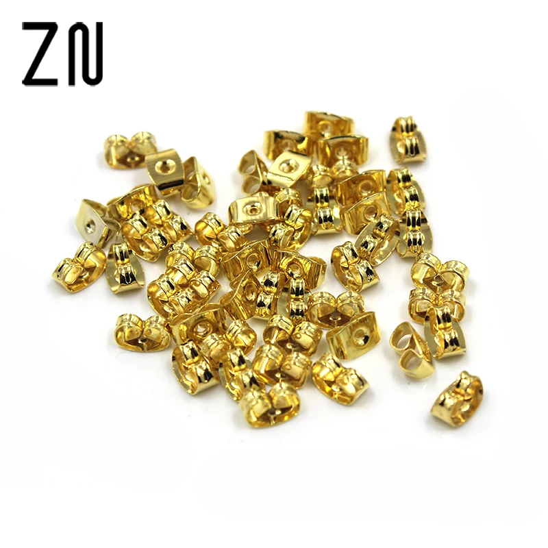 

50PCS Gold And Silver Plated Butterfly Ear Plugs Fall Off Ear plug Earring Posts With Back Stoppers